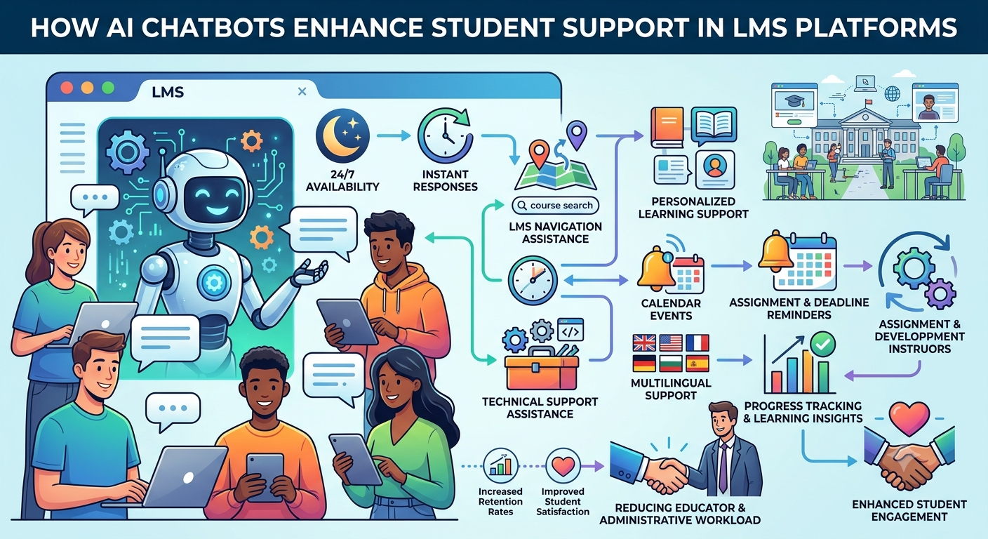 How AI Chatbots Enhance Student Support in LMS Platforms